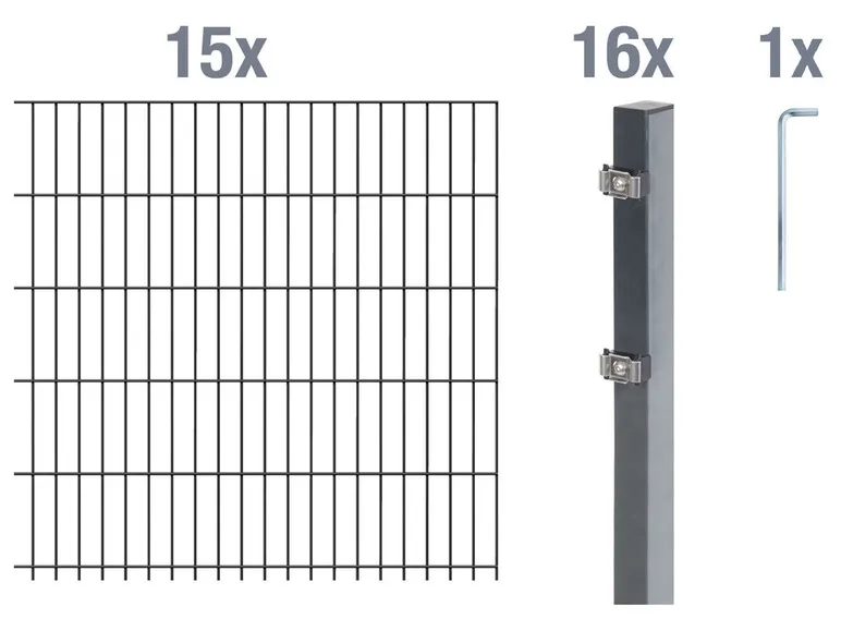 Doppelstabmattenzaun-Grundset