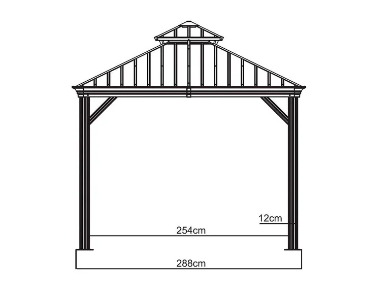 SOJAG Canada Pavillon »Messina«, aus Aluminium, Stahldach mit Lüftung, inkl. Fliegengitter