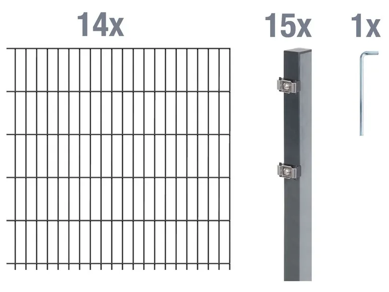 Doppelstabmattenzaun-Grundset