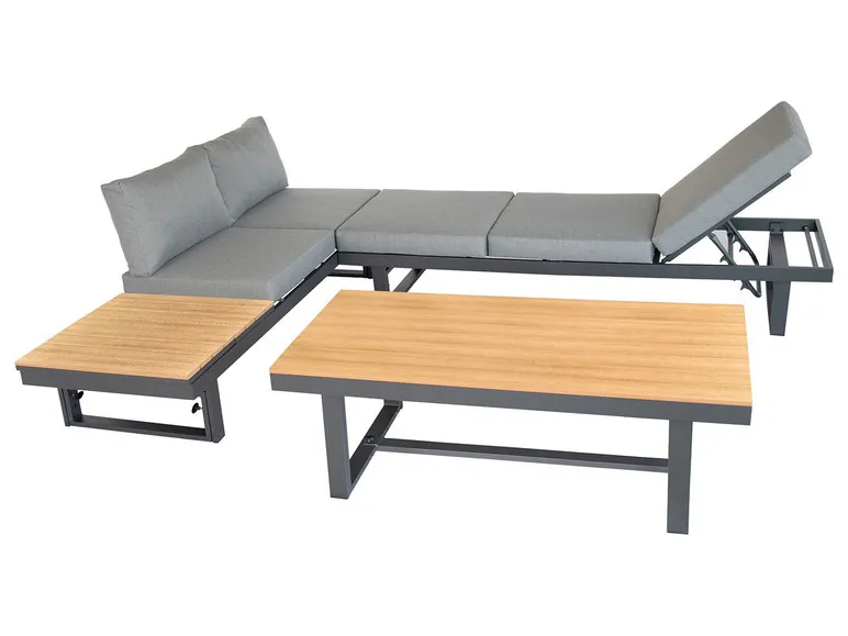 Alu-Lounge »Largo«, 3-teilig, hellgrau/hellbraun