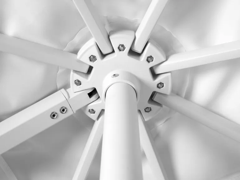 Schneider Ampelschirm »RHODOS TWIST BIANCO«, 300 x 300 cm, mit Plattenständer, imprägniert