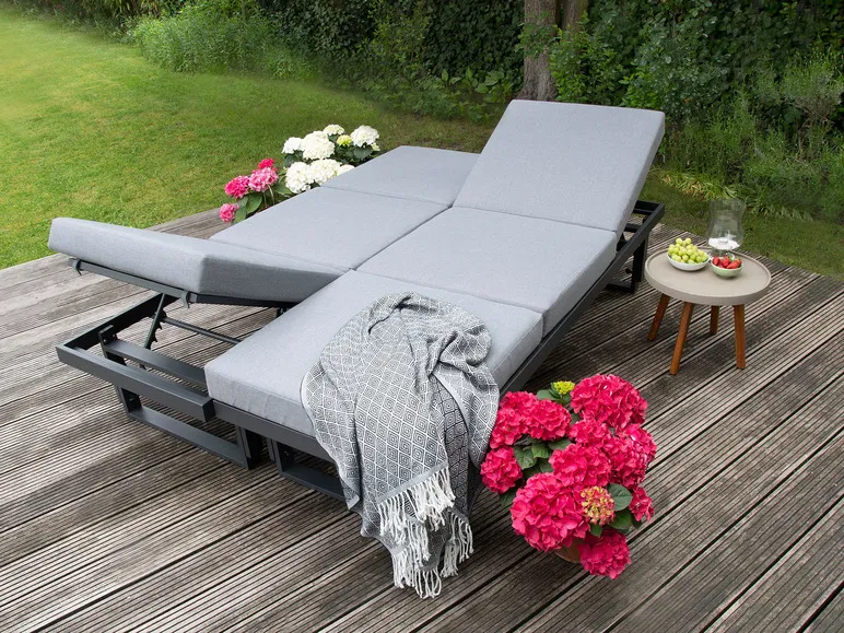 Alu-Lounge »Largo«, 3-teilig, hellgrau/hellbraun