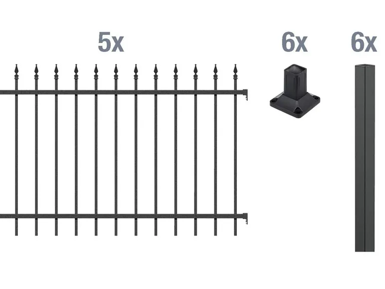 Zaun-Grundset Chaussee, zum Aufschrauben