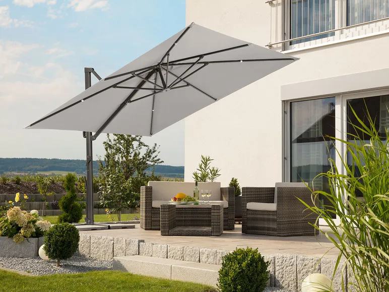 Ampelschirm »Rhodos Smart«, 300 x 300 cm, mit Kurbelsystem