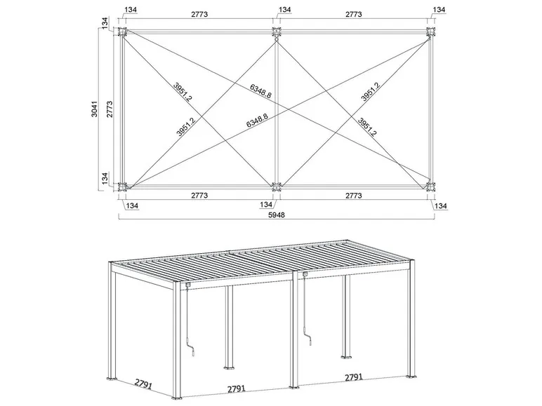 Pavillon »Superior«, aus Aluminium