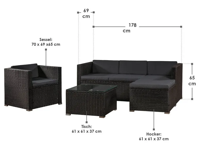Sitzlounge »Punta Cana«, 3-/ 4-teilig