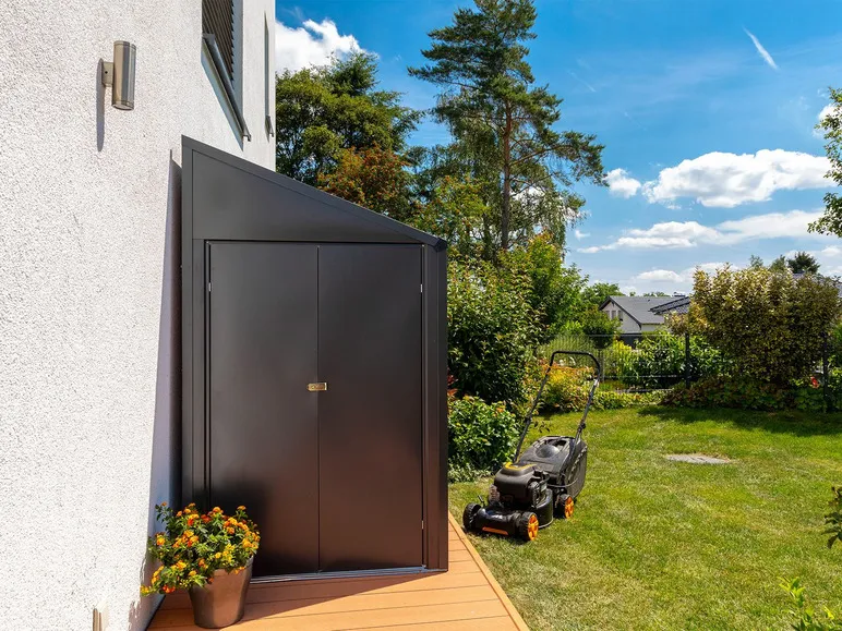 Spacemaker USA Metallgerätehaus, mit Rückwand, auch freistehend nutzbar, mit Flügeltür