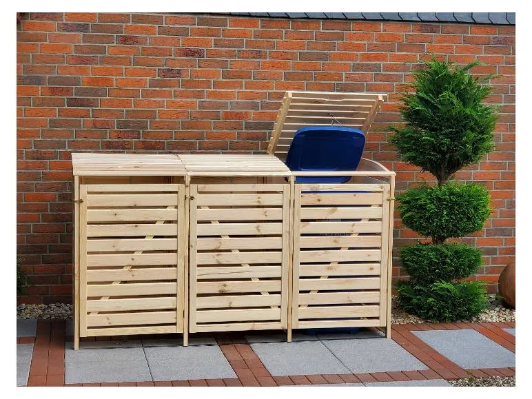 Mülltonnenbox »Vario III«, zur Verkleidung von Mülltonnen, Kiefernholz
