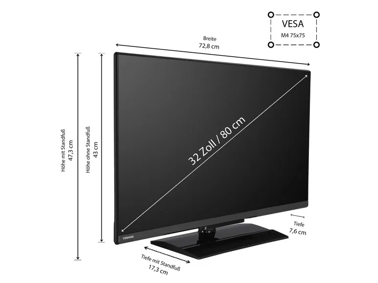 Fernseher »32WV3E63DAZ« VIDAA Smart TV 32 Zoll HD-Ready