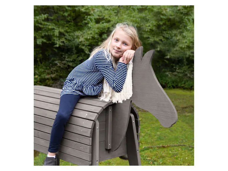 Spielpferd, aus Holz, 123 x 64 x 151 cm