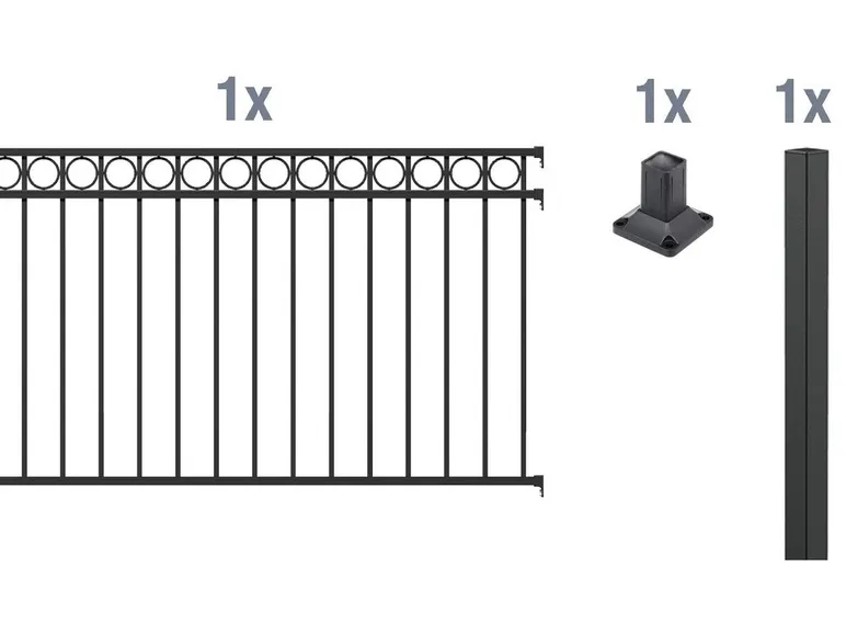Zaun-Anbauset Circle, zum Aufschrauben