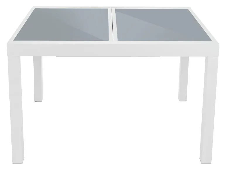 Alu-Gartentisch »Houston«, ausziehbar, weiß/hellgrau