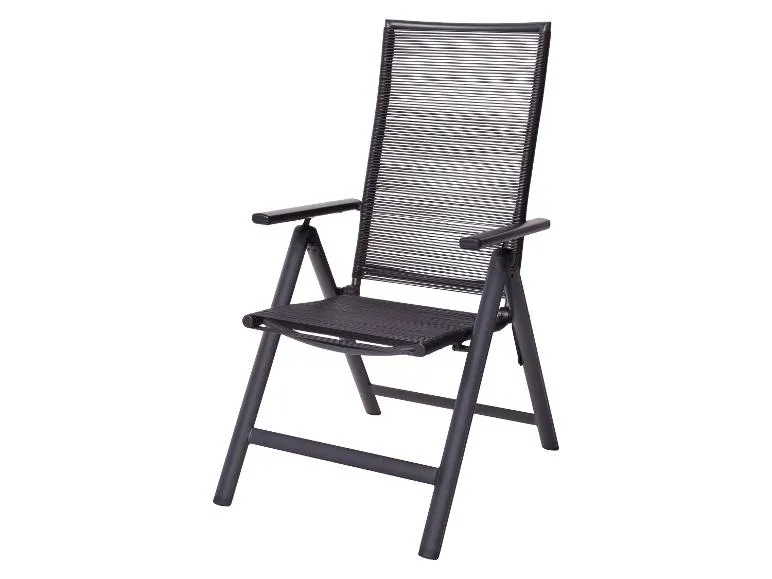 Alu-Rope-Set »Miami«, 7-teilig - Ausziehtisch und 6 Hochlehner, anthrazit