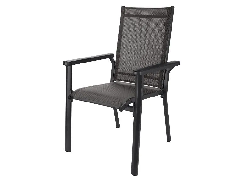 Alu-Set »Houston«, 5-teilig - Ausziehtisch & 4 Stapelsessel, grau