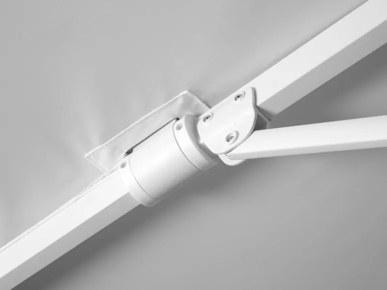 Schneider Ampelschirm »RHODOS TWIST BIANCO«, 300 x 300 cm, mit Plattenständer, imprägniert