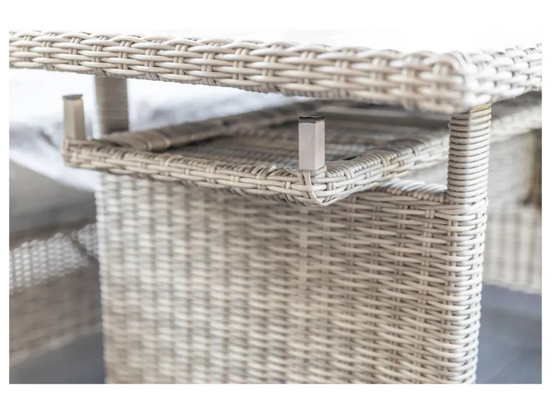 Loungeset »Malia«, 5-teilig, halbrund, grau