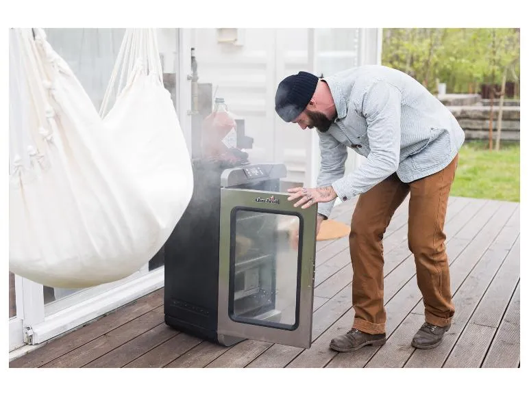 Elektro-Räucherofen, mit LED-Display und stufenloser Temperaturregelung