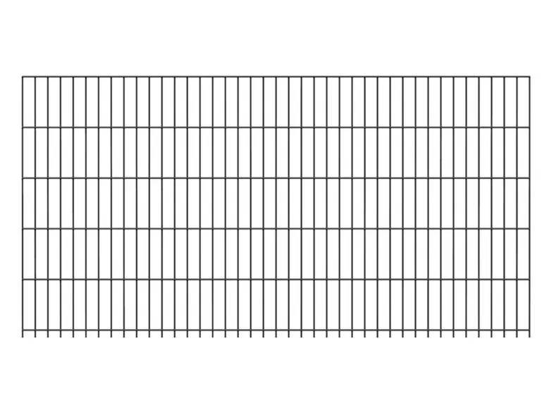 Doppelstabmattenzaun-Grundset, Länge 10 m