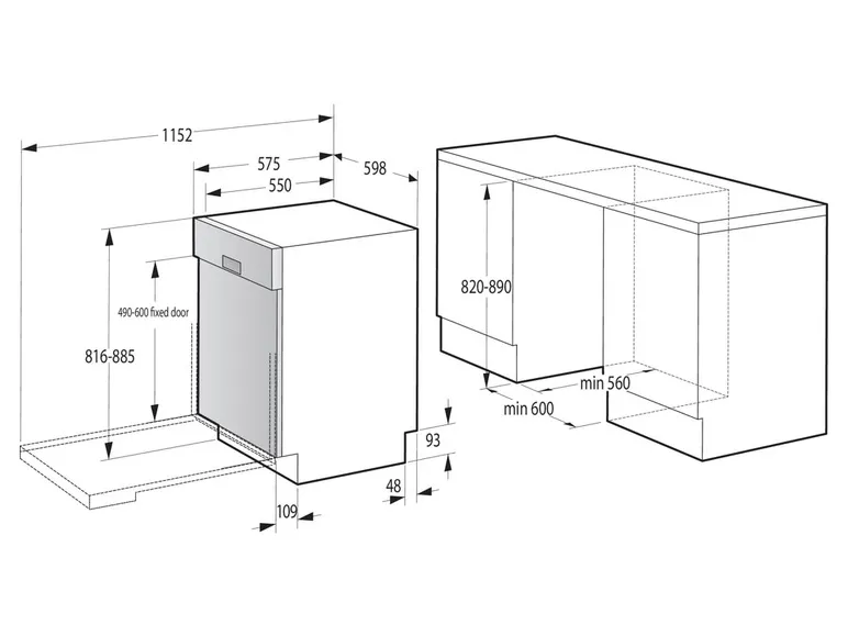 Geschirrspüler »GI642E90«, 13 Maßgedecke