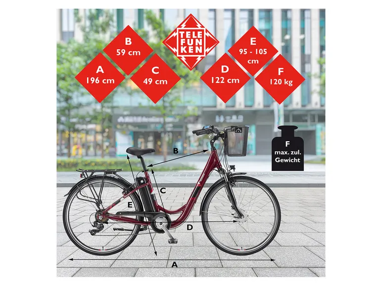 E-Bike Cityrad »RC822 Multitalent«, 28 Zoll