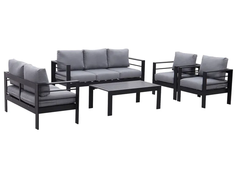 Gartenmöbel 7-Sitzer Lounge-Set Aluminium inkl. Polster