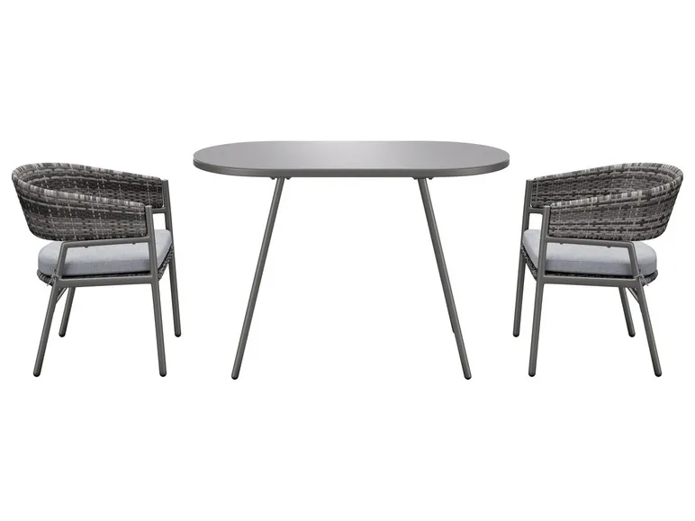 Balkonset, aus Stahl, 3-teilig