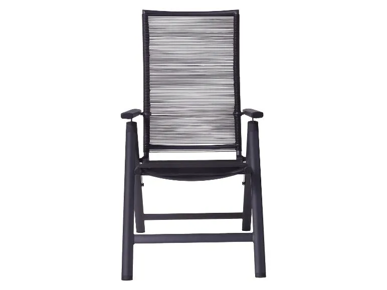 Alu-Rope-Set »Miami«, 7-teilig - Ausziehtisch und 6 Hochlehner, anthrazit