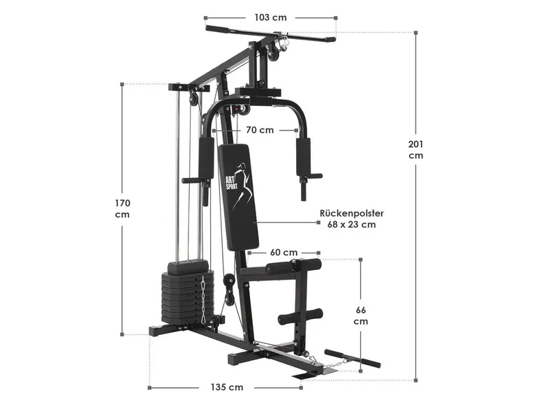 Kraftstation »ProfiGym 2000«, platzsparend