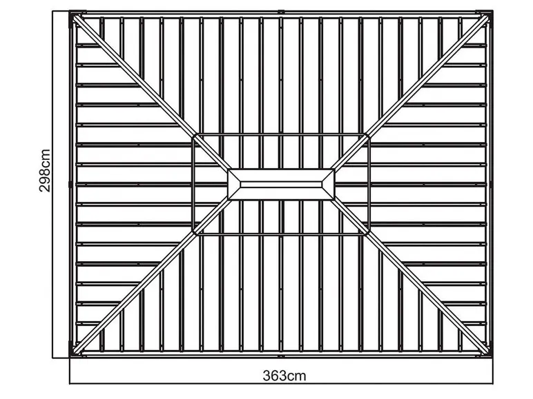 SOJAG Canada Pavillon »Messina«, aus Aluminium, Stahldach mit Lüftung, inkl. Fliegengitter
