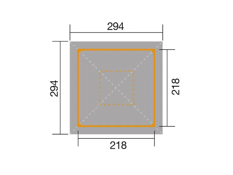 Holzpavillon mit Tresen, 21 mm Wandstärke