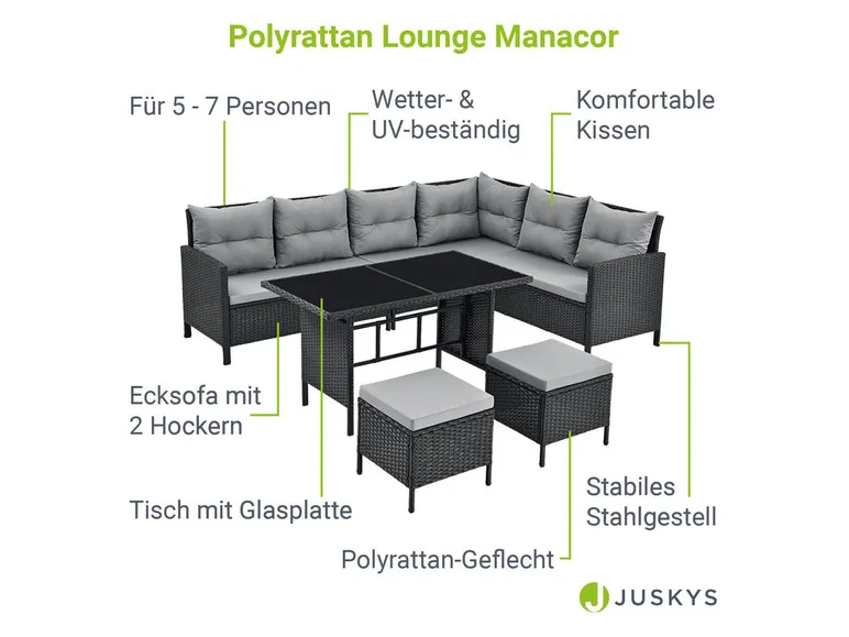 Gartenlounge »Manacor«, 4-teilig