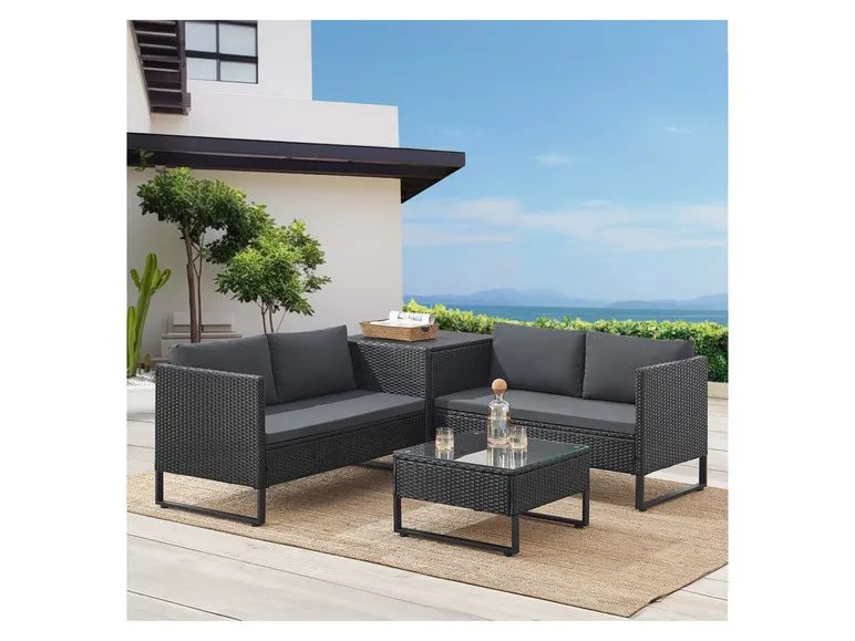 Polyrattan Lounge »Santorini«, 4-tlg.