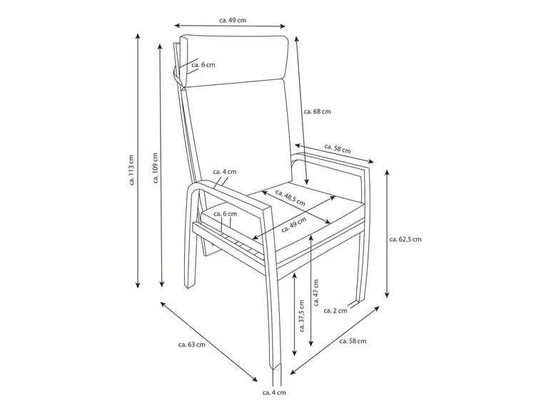 Hochlehner-Sessel »Ontario«, 2er-Set
