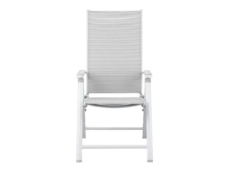 Alu-Set »Houston«, 5-teilig - Standardtisch & 4 Hochlehner, weiß/hellgrau