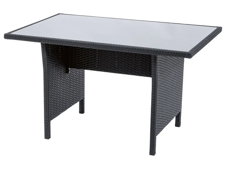 Lounge-Set, 4-teilig, mit Kissen, anthrazit