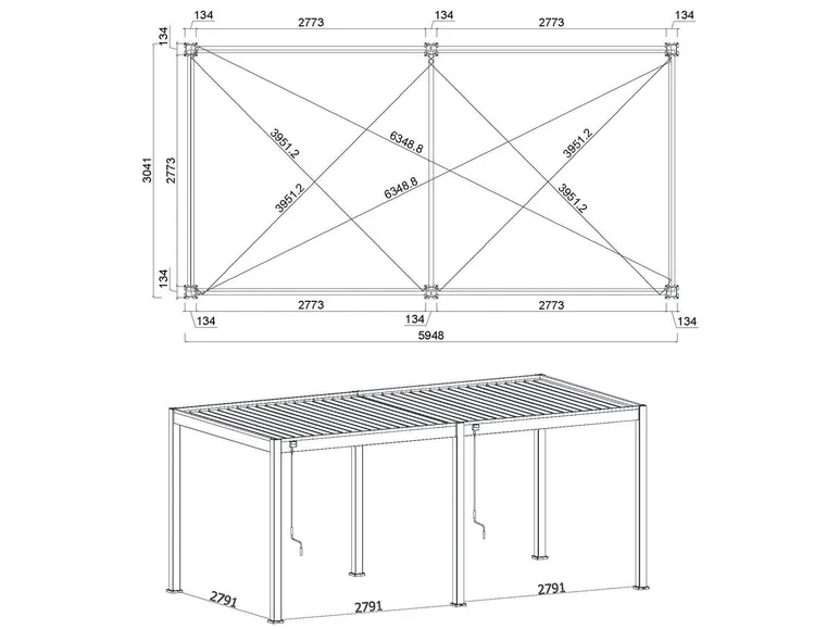 Pavillon »Superior«, aus Aluminium