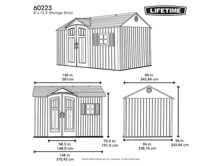 Gerätehaus »Texas«, Stahl/Kunststoff, mit zusätzlichem Fenster