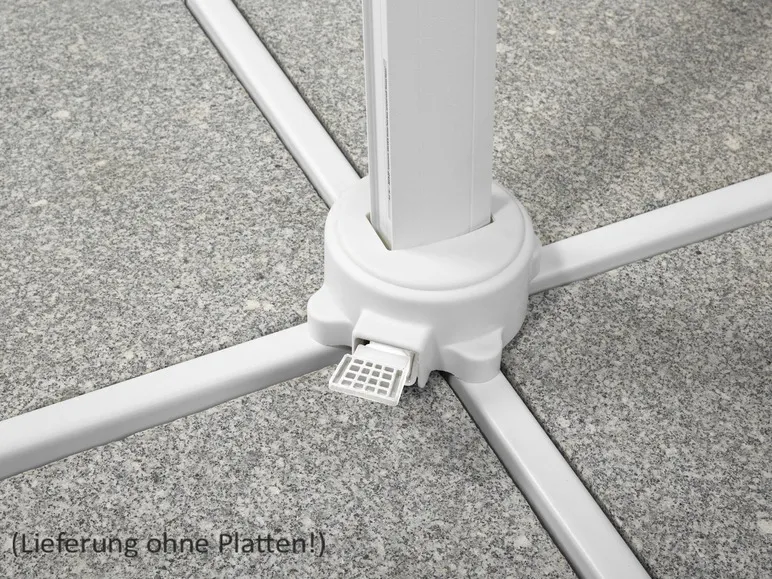 Schneider Ampelschirm »RHODOS TWIST BIANCO«, 300 x 300 cm, mit Plattenständer, imprägniert