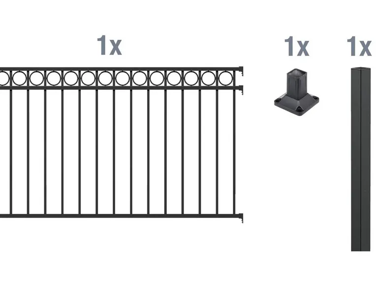Zaun-Anbauset Circle, zum Aufschrauben