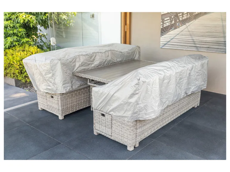 Loungeset »Malia«, 5-teilig, halbrund, grau