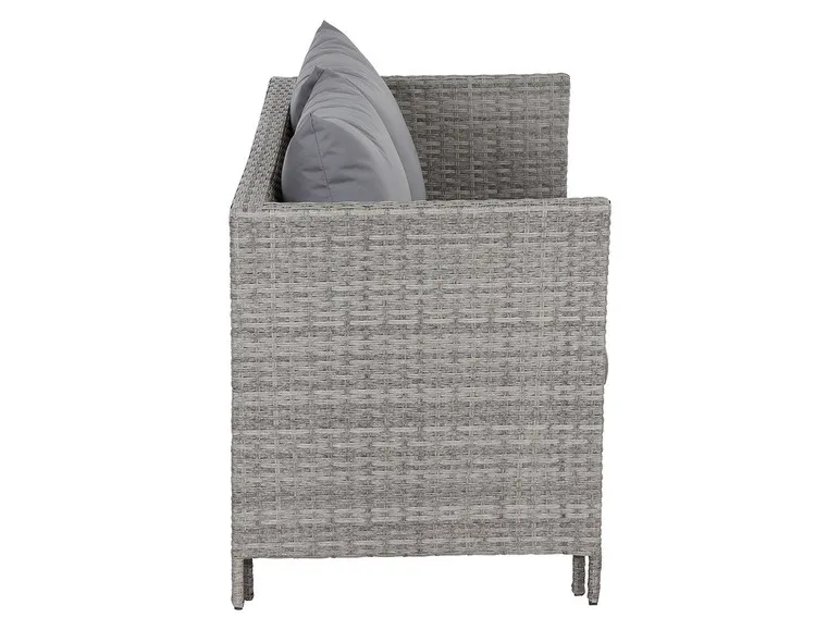 Vigo Lounge Set, aus Geflecht Mix, 4-teilig, grau