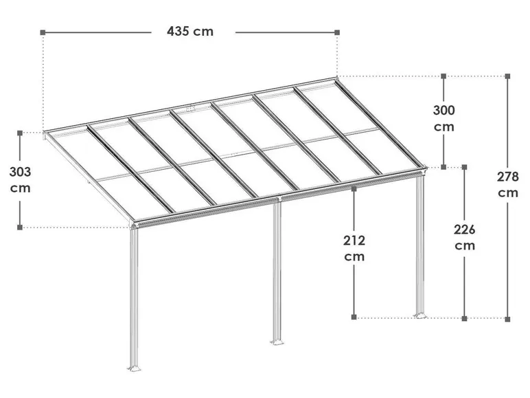 Aluminium Terrassendach »Borneo«