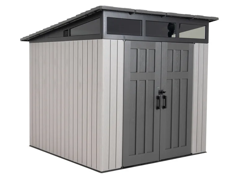 Gerätehaus »Merkur«, Stahl/Kunststoff, mit vielen Oberlichtern