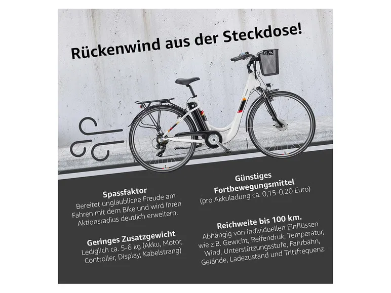 E-Bike Cityrad »RC822 Multitalent«, 28 Zoll