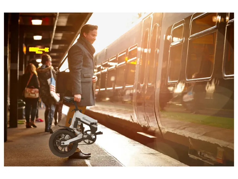 E-Bike Faltrad, Folding Race Bike F12, Klapprad, 16 Zoll, Titansilber