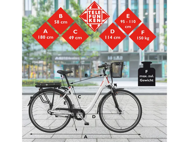 E-Bike »Multitalent RC657-S«, Pedelec, Citybike, 28 Zoll, 100 km Reichweite