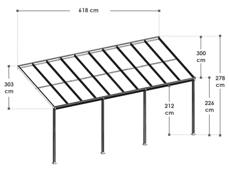Aluminium Terrassendach »Borneo«