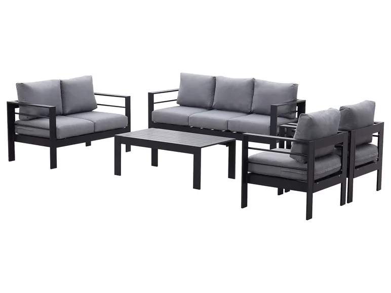 Gartenmöbel 7-Sitzer Lounge-Set Aluminium inkl. Polster