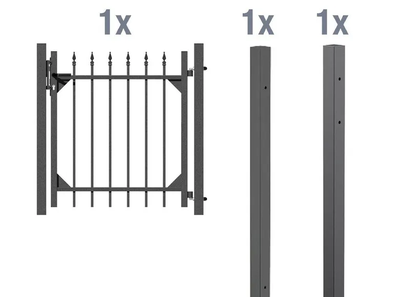 Einzeltor-Set Chaussee, zum Einbetonieren