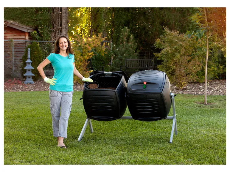 Lifetime »Kompost-Zwilling«, mit 360° drehbarer Trommeln